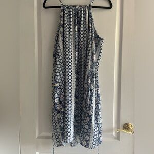 Blue and Pink GAP Patterned Dress with POCKETS!